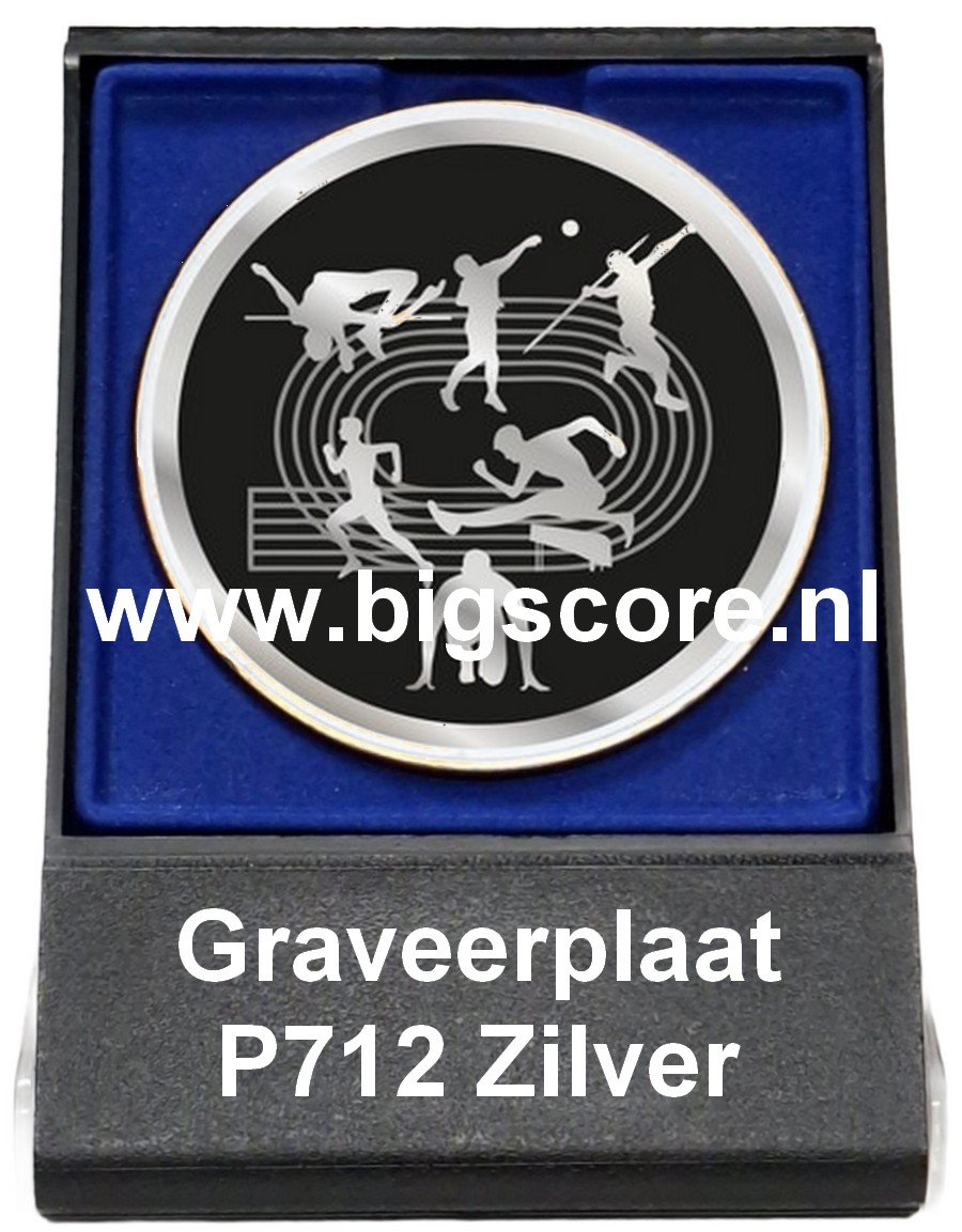 Zeskamp Acryl in medailledoosje Blauw-Zwart G/Z/B